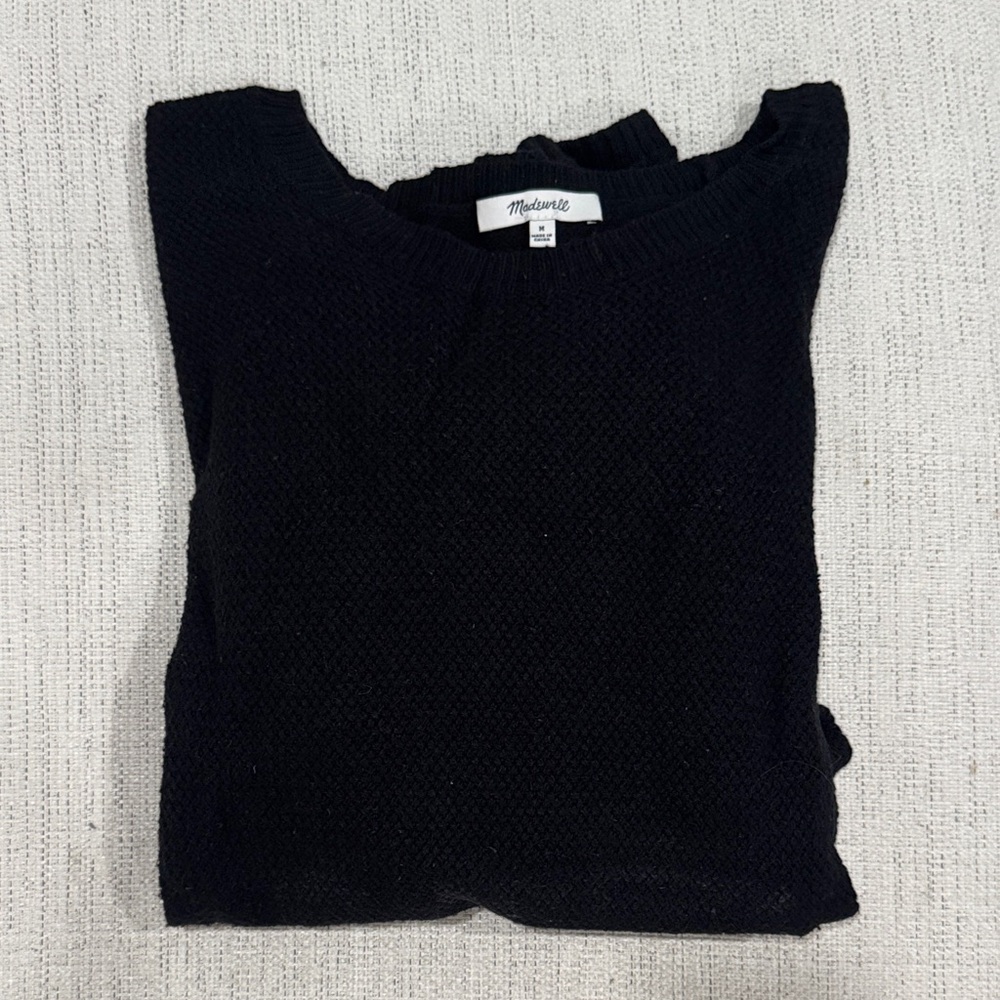 Madewell Black Crew Neck Sweater